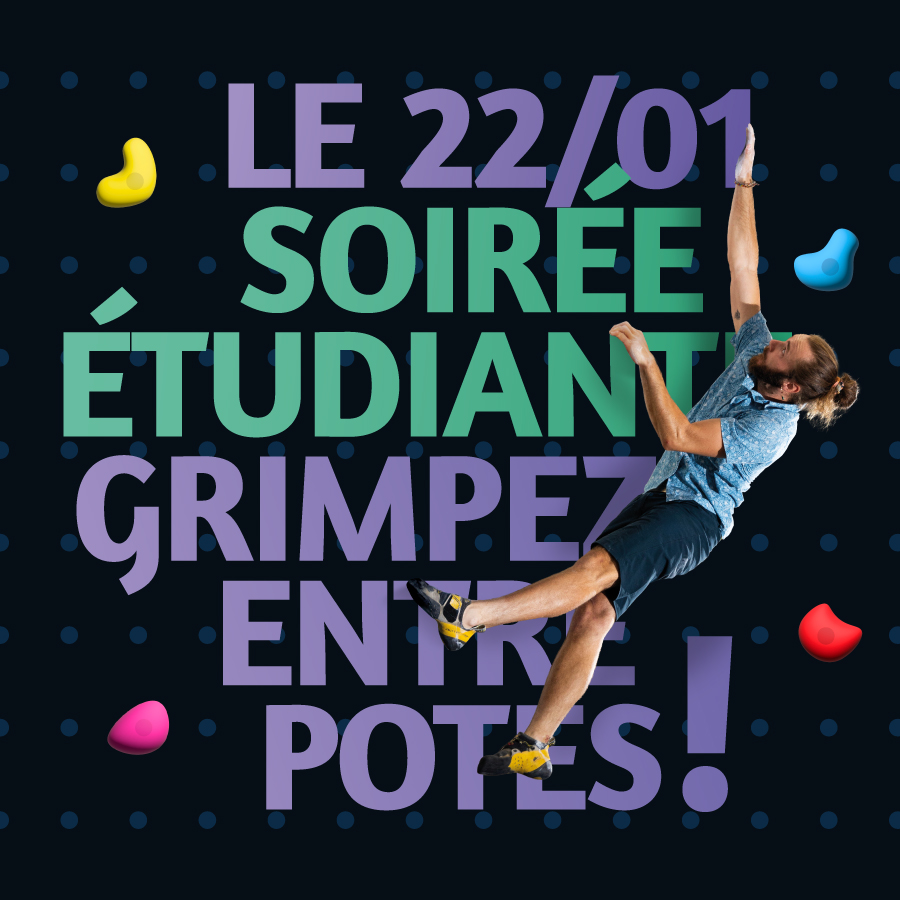 Soirée Étudiante à Climb Up Angers, le jeudi 22 Janvier 2026.